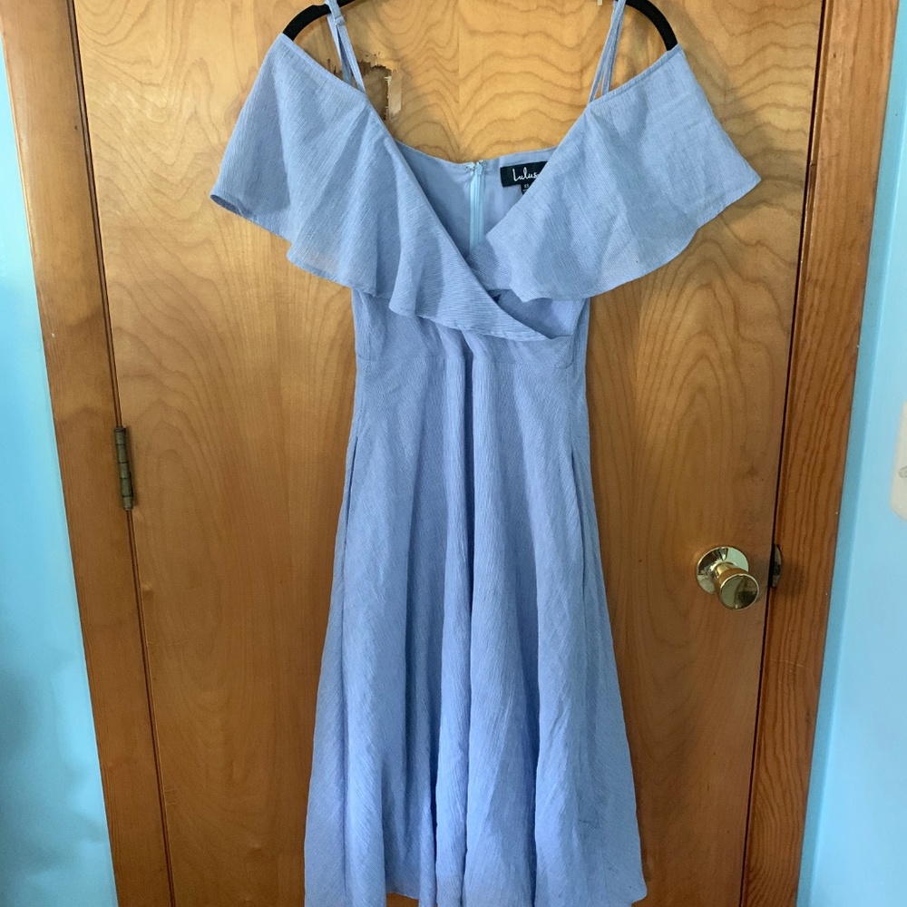 YACHT ROCK  OFF-THE-SHOULDER Midi Dress Lulus